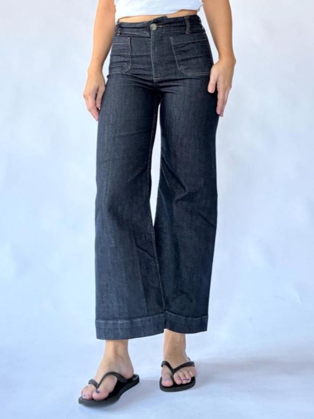 Maeve Colette Jeans Wide Leg High Rise 26